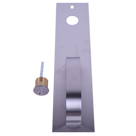 SARGENT Exit Trim, Night Latch, PSB Pull, Less Cylinder, US32D 814 PSB 32D